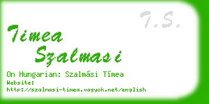 timea szalmasi business card